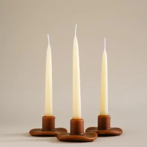 Koniske lys m/skulptert bunn i kontrast | Copito